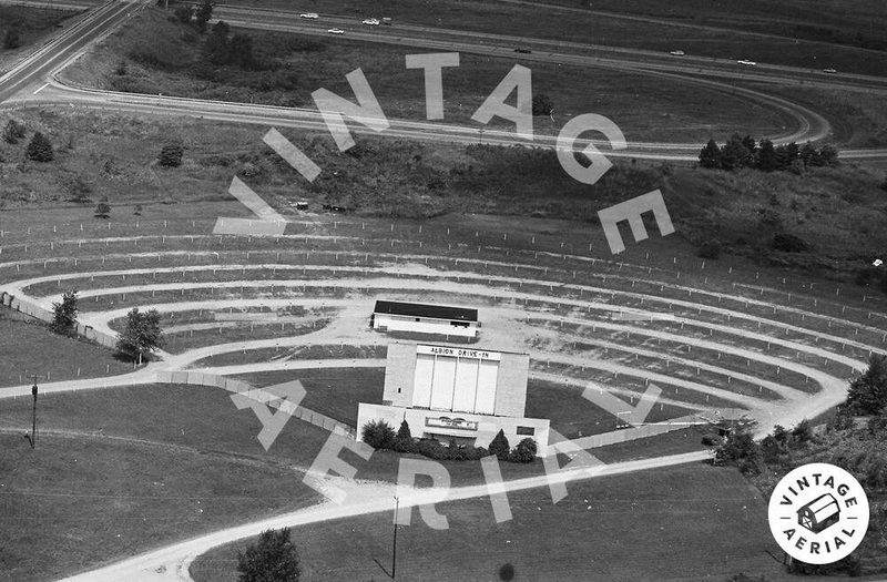Albion Drive-In Theatre - Vintage Aerial